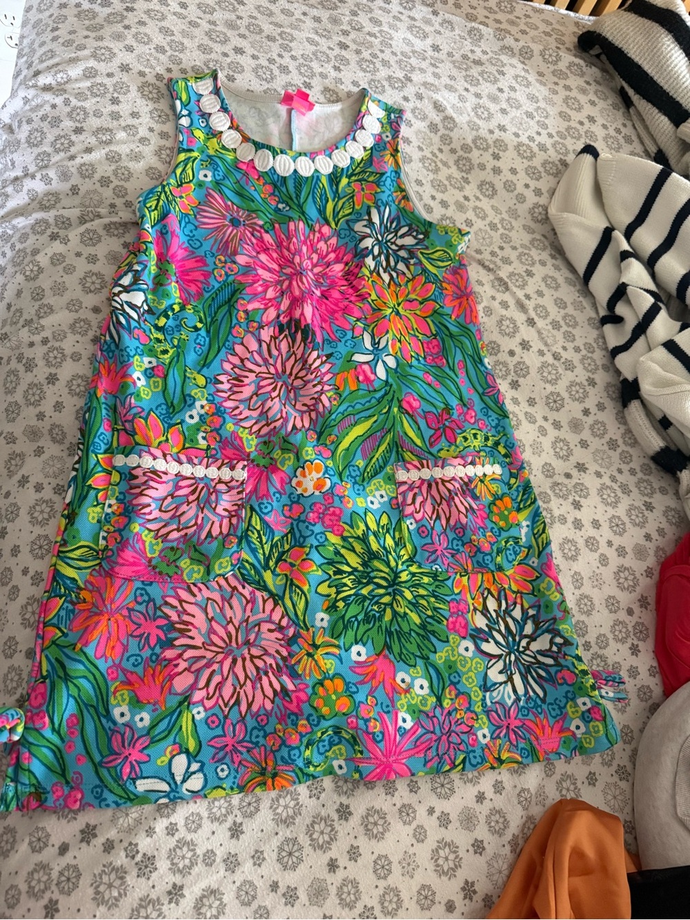 Lilly Pulitzer Tropical Floral Shift Dress - Blue, Pink & Green